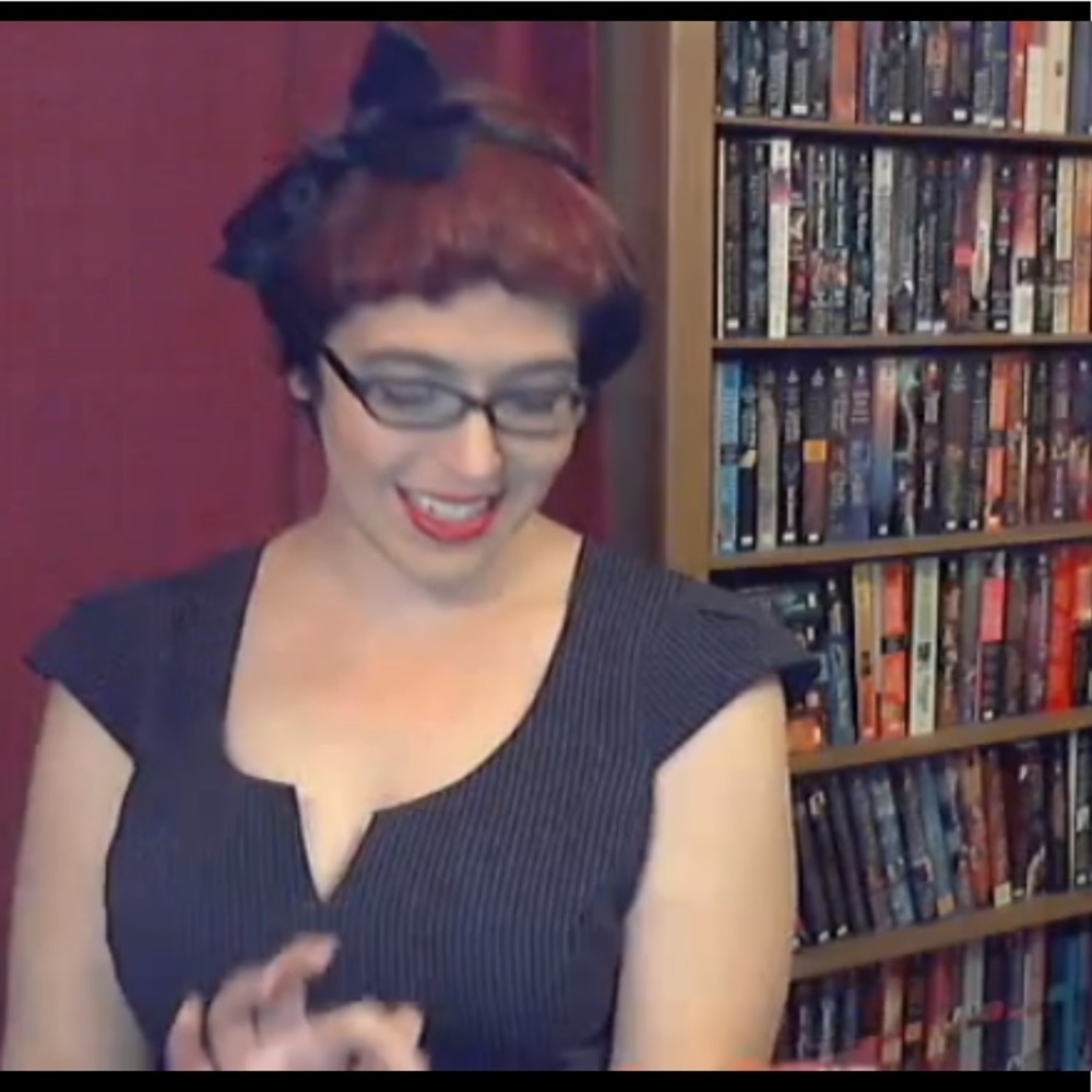 Black dress secretary pinup